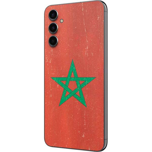 Morocco Flag Distressed Galaxy A14 5G Skin